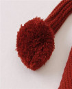 Winter 3M-24M Long Sleeve Knitted Fringed Hem Hooded Baby Sweater RED